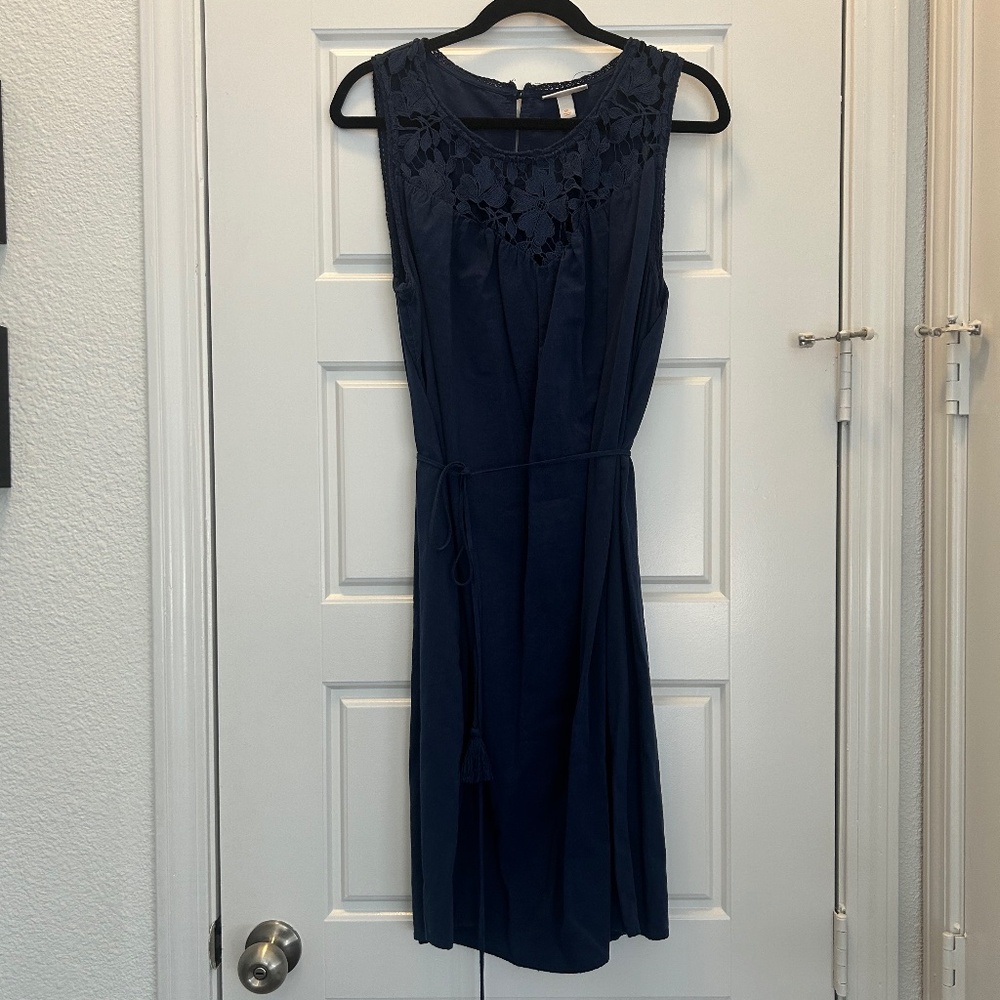 Knox Rose XXL Blue Tie Waist Cutout Dress